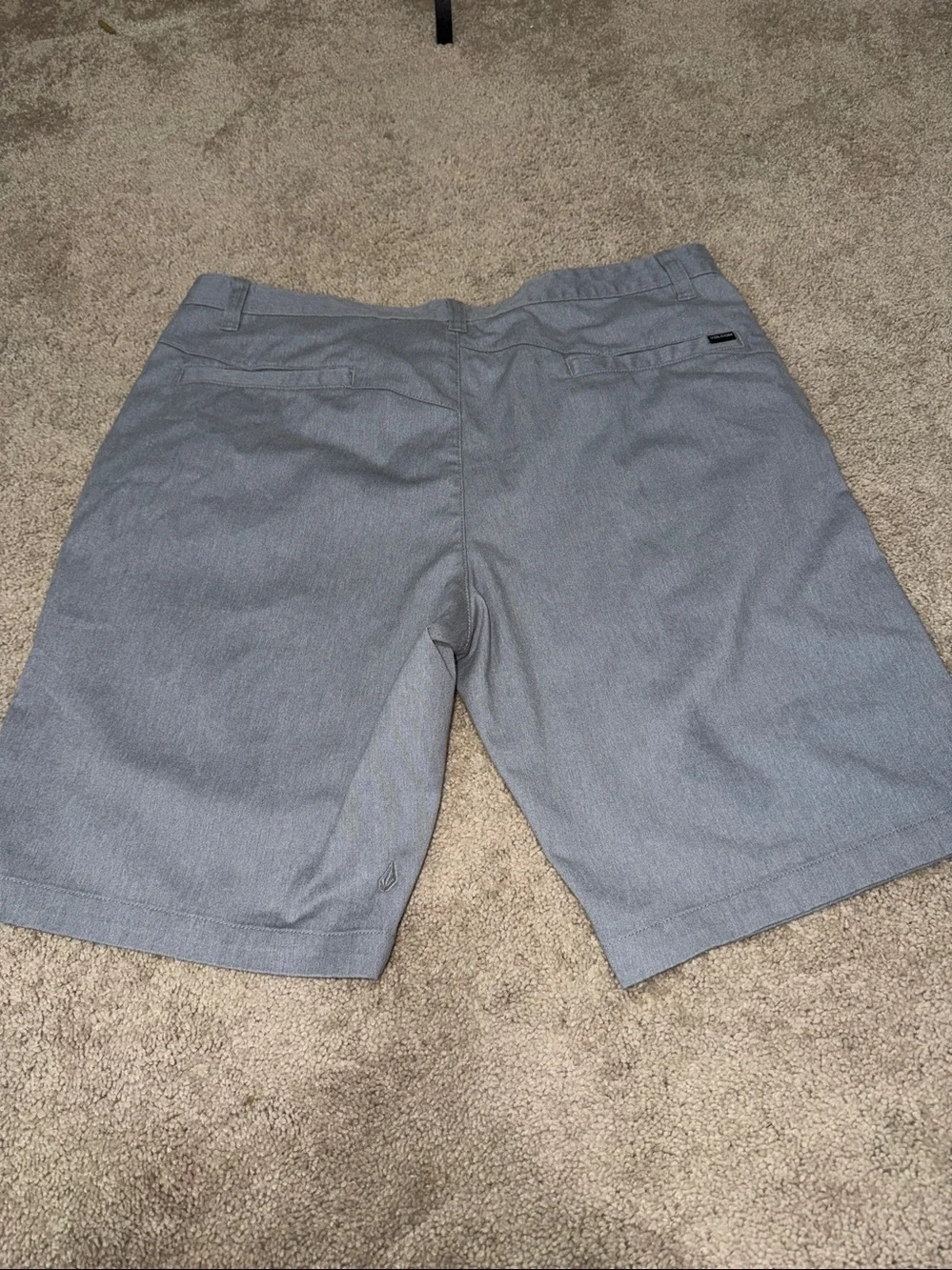 Volcom Men's Light Gray Flat Front Shorts